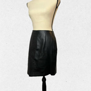 Bushwacker Leather Mini Pencil Skirt Size 6